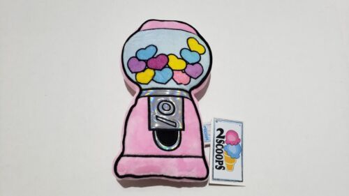 lot 205 image: Brand New Mini Plush Toy 2 Scoops 9 Pink Gumball Machine  Toy Telephone