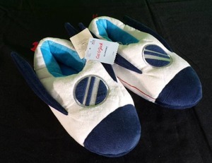 lot 12 image: Brand New w Tags Boys Adler Loafer Slippers - Cat & Jack Blue - (Large 45)