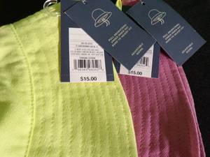 lot 38 image: Brand New with Tags Assortment of Womens Bucket Hat - Universal Thread (5 Various Colors) ((MSRP $75))