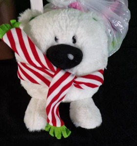 lot 244 image: Brand New Holiday Polar Bear with Scarf