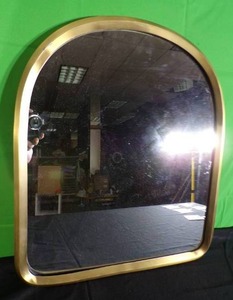 lot 88 image: No Boxslight damage  Arched Metal Frame Mirror Brass Finish - Hearth & Hand with Magnolia