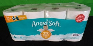 lot 99 image: New  Angel Soft Toilet Paper - 16 Mega Rolls