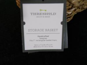 lot 227 image: Brand New Handcrafted Storage Basket Woven Aseana Media Bin - Threshold