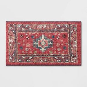 lot 116 image: New  Vintage Persian Medallion Kitchen Rug Red - Threshold (20 x 34)