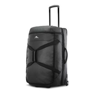 lot 25 image: High Sierra Wheeled Drop Bottom 70L Duffel Bag - Black Graphic Carton  (MSRP $71.99)