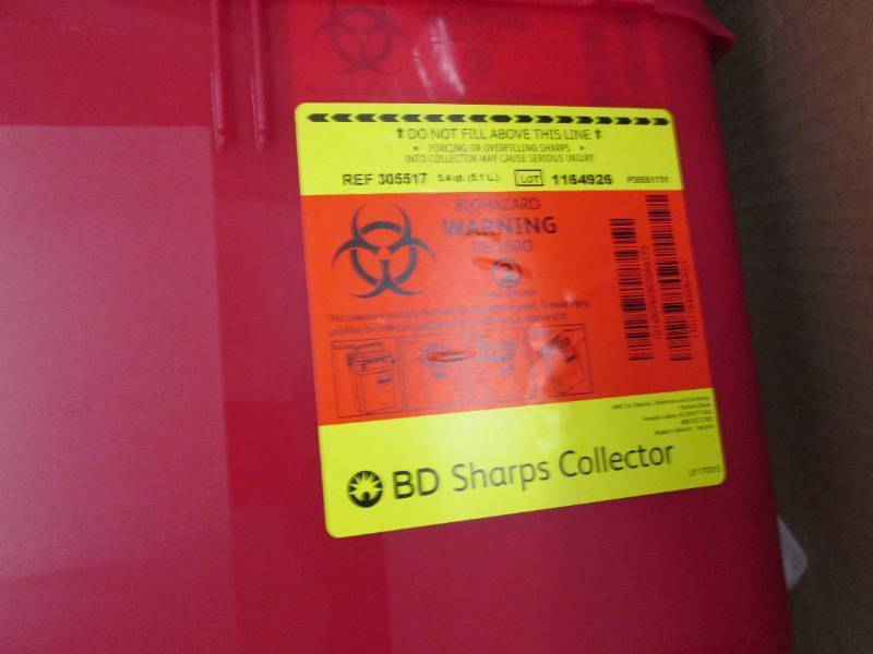 7- BD 5.4 qt Sharps Container...