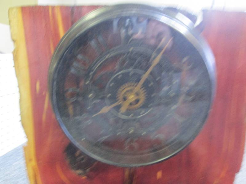 handmade aged cedar clock mantel  1...