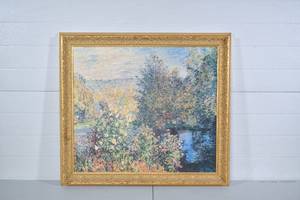 lot 21 image: Coin de Jardin a Montgeron Impressionist Landscape Monet Reproduction