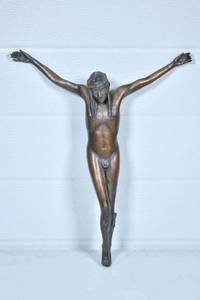 lot 34 image: Vintage Metal Jesus Sculpture