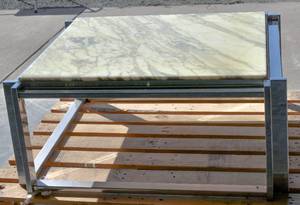 lot 113 image: Marble and Chrome Coffee Table