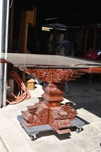 lot 114 image: Vintage Indian Carved Wood Cross Table 1