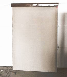 lot 124 image: Large Off-White Stretched Fabric with Light