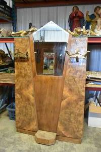lot 78 image: Large Art Deco Burlwood Hall Tree