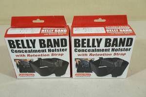 lot 71 image: 2 Belly Band Concealment Holsters - Black, XS & Large