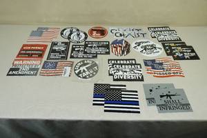 lot 80 image: Assorted Pro Gun Stickers