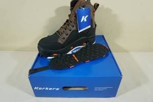 lot 92 image: Korkers Buckskin Wading Boots -Mens Size 10