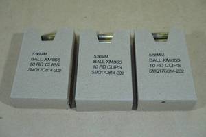 lot 114 image: 90 5.56mm 85 Gr LAP Ammo on Stripper Clips