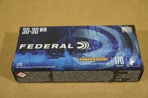 lot 120 image: 20 Federal Power-Shok .30-30 Win 170 Gr JSP RN Ammo