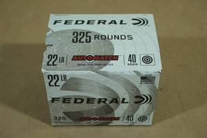 lot 122 image: 325 Federal Automatch .22 LR 40 Gr Ammo