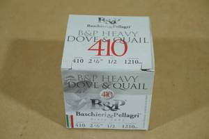 lot 125 image: 25 B&P Heavy Dove & Quail .410 Gauge 2-12 8 Shot Shotshells