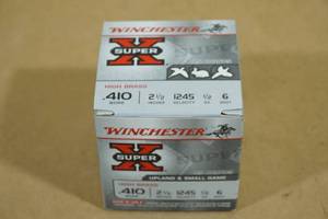 lot 128 image: 25 Winchester Super-X .410 Gauge 2-12 6 Shot Shotshells