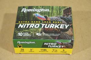 lot 138 image: 10 Remington Nitro Turkey 20 Gauge 3 5 Shot Shotshells