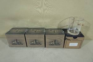 lot 151 image: Whiskey Glasses with Embedded Bullets - Land of the Free, Home of the Brave