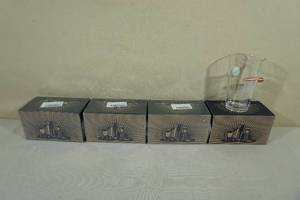 lot 156 image: Pint Glasses with Embedded Bullets - Dont Like Guns Dont Buy One