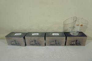 lot 160 image: Pint Glasses with Embedded Bullets - Land of the Free, Home of the Brave
