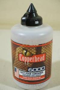 lot 32 image: Copperhead Easy Pour Container of Copper Coated Premium BBs -6000