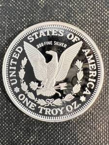 1 TROY OZ .999 FINE SILVER MORGAN DOLLAR DESIGN ROUND