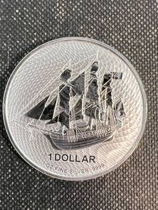 2023 COOK ISLANDS SHIP BOUNTY 1 TROY OZ .9999 FINE SILVER