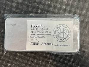 10 TROY OZ .999 FINE SILVER BAR