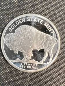 1 TROY OZ .999 FINE SILVER INDIAN BUFFALO ROUND