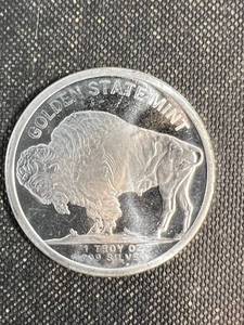 1 TROY OZ .999 FINE SILVER INDIAN BUFFALO ROUND
