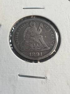 1891 US SEATED LIBERTY DIME