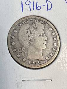 1916-D US BARBER QUARTER