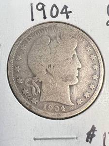 1904 US BARBER HALF DOLLAR