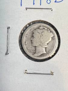 4 US MERCURY DIMES 1918-D 1918-S 1924 1927