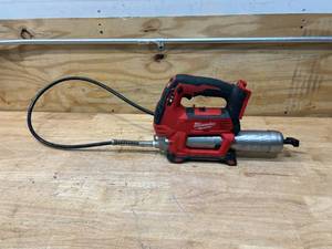 lot 14 image: MILWAUKEE M18 18V Lithium-Ion Cordless Grease Gun 2-Speed (Tool-Only)