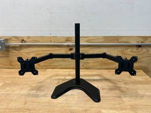 lot 74 image: Dual Monitor Computer Screen Stand- Adjustable