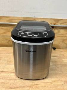 lot 41 image: MAGIC CHEF 27 lbs. Portable Countertop Ice Maker in Stainless Steel