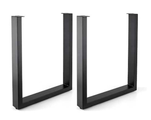lot 52 image: RICHELIEU HARDWARE 28 in. (710 mm) Matte Black Steel Structural Table Legs with Leveling Glide (2-Pack)