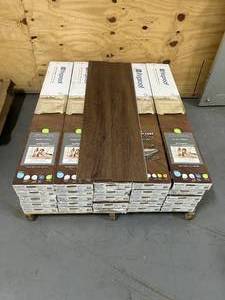 lot 25 image: LIFEPROOF Lot of 25 Boxes of- Shadow Hickory 6 MIL x 7.1 in. W x 48 in. L Click Lock Waterproof Luxury Vinyl Plank Flooring (467.50 sq. ft.)