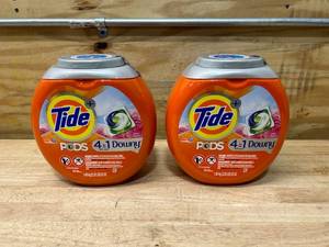 lot 81 image: TIDE Lot of 2- Containers of TIDE Pods (54 per container)- April Fresh