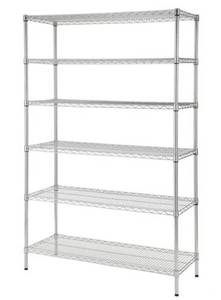 lot 56 image: HDX 6-Tier Commercial Grade Heavy Duty Steel Wire Shelving Unit in Chrome (48 in. W x 72 in. H x 18 in. D)