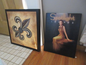 lot 942 image: SPOTLIGHT LOUNGE PIN UP ART AND FILiGREE ART