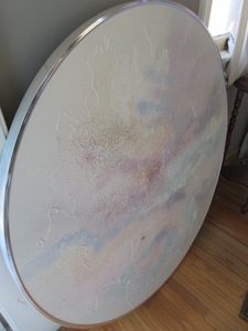 lot 952 image: ABSTRACT MOON  IN SILVER FRAME