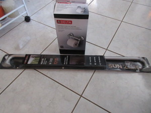lot 202 image: NEW TOILET PAPER HOLDER AND WRAP STYLE CURTAIN ROD