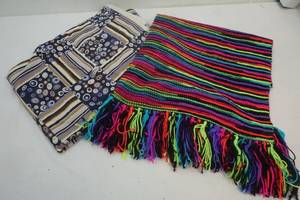 Knitted blanket and small quilt